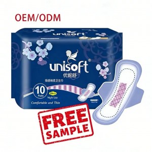 Organic waterproof high Absorbent pure Cotton soft ladies sanitary pads size