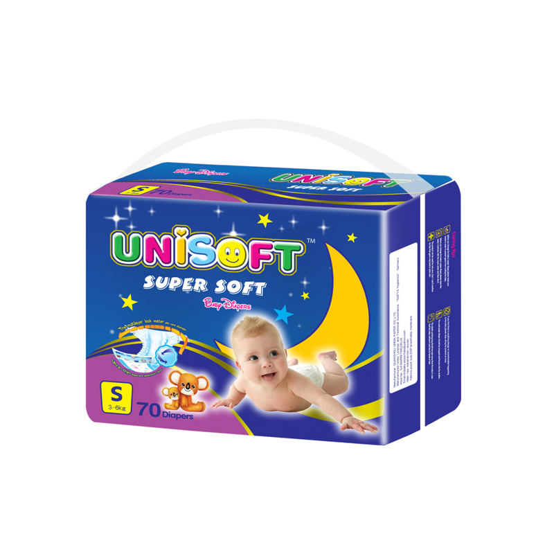 Cheap price Biodegradable Baby Diapers -
 Unisoft Medium packing good quality cheap disposable hot sell baby diapers baby nappy from China for baby child – Union Paper