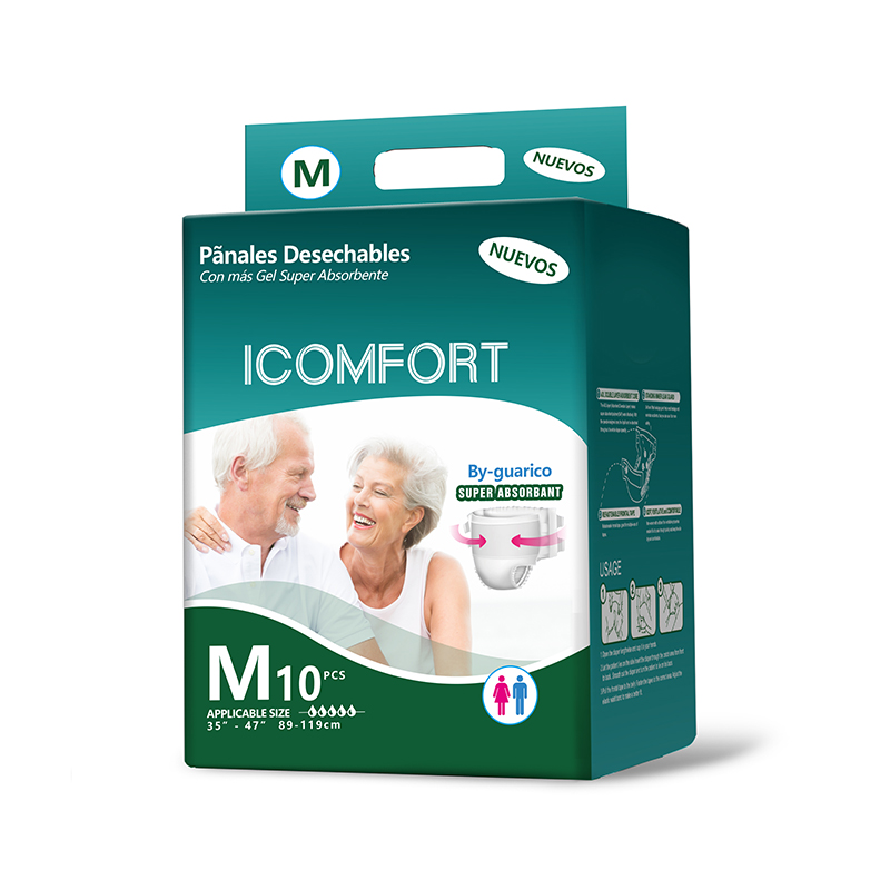 Icomfort Chinese manufacture diapers unisex  disposable diaper adulut cloth like magic tae absorbent adult diapers