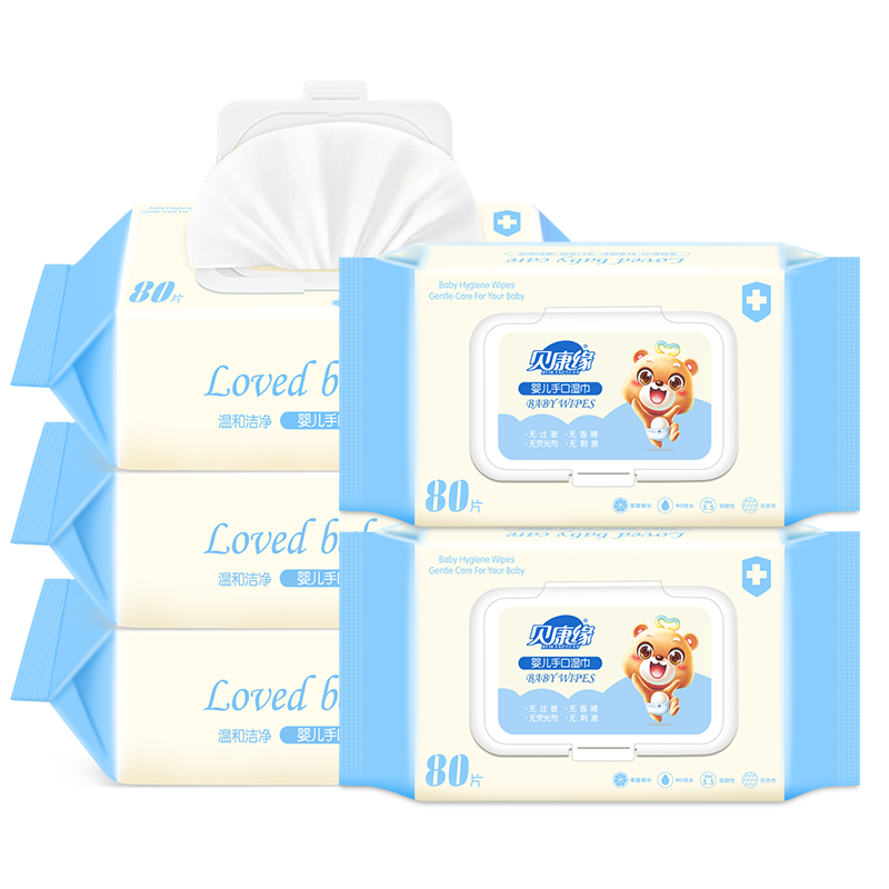 High Quality Mini Wet Wipes -
 Wholesale Custom Logo Free Sample Cleaning Wipes Pure Water Unscented Baby Wipes 80pcs – Union Paper