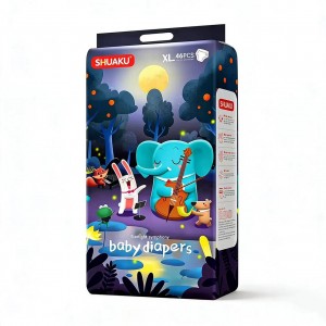 A grade disposable cloth like film baby cotton diaper biodegradable baby diaper