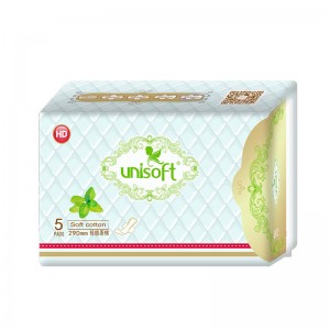 breathe freely factory price unisoft female cotton disposable sanitary pad
